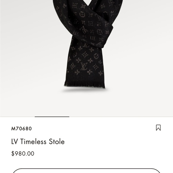 Louis Vuitton LV Timeless Stole - Noir - NWT - Picture 8 of 11